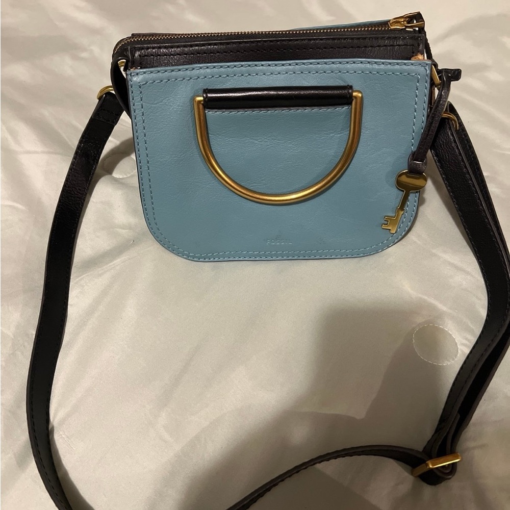 Fossil Black and Gold Crossbody Bag
